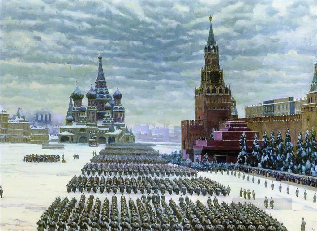 military parade in red square 7th november 1941 1941 Konstantin Yuon Oil Paintings
